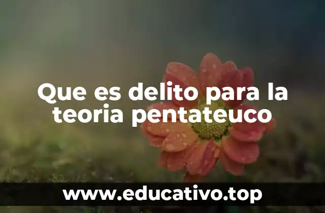 Que es delito para la teoria pentateuco