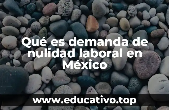 Qué es demanda de nulidad laboral en México