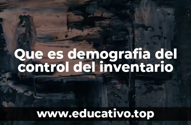 Que es demografia del control del inventario