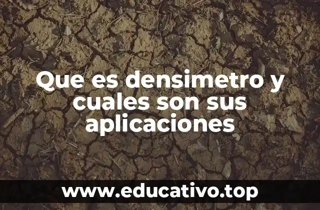 Que es densimetro y cuales son sus aplicaciones