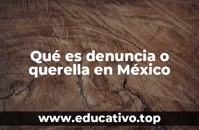 El papel de las denuncias y querellas en el sistema legal mexicano