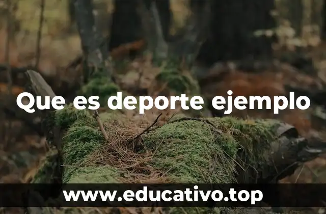 Que es deporte ejemplo