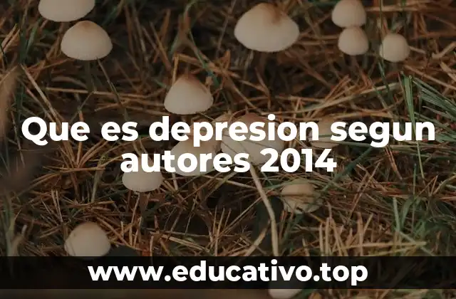 Que es depresion segun autores 2014