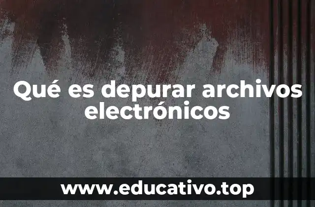 Qué es depurar archivos electrónicos