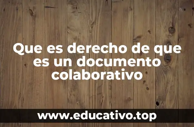 Que es derecho de que es un documento colaborativo