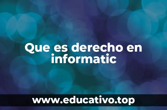 Que es derecho en informatic