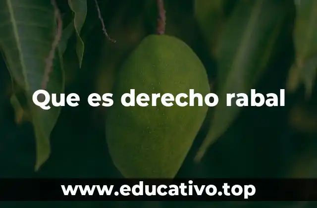 Que es derecho rabal