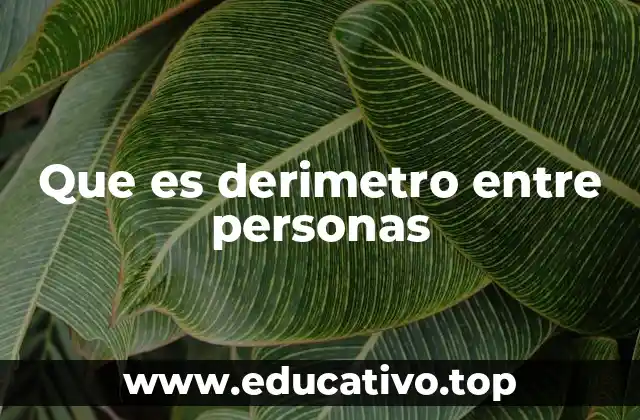 Que es derimetro entre personas