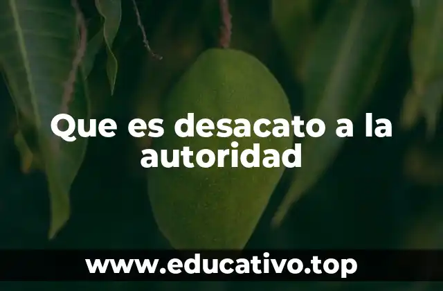 Que es desacato a la autoridad