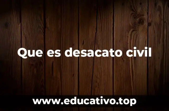 Que es desacato civil