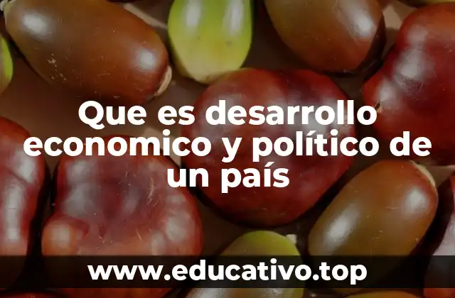 Que es desarrollo economico y político de un país
