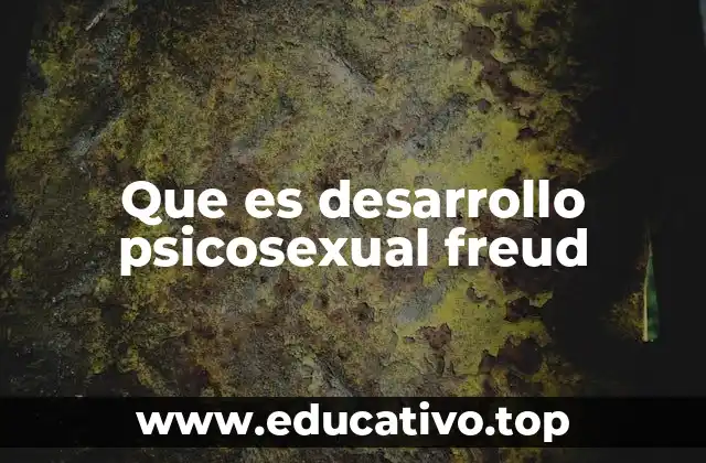Que es desarrollo psicosexual freud