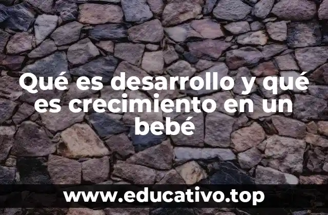 Qué es desarrollo y qué es crecimiento en un bebé
