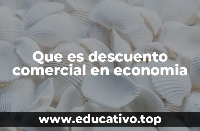 Que es descuento comercial en economia