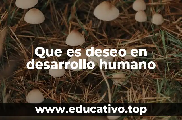 Que es deseo en desarrollo humano
