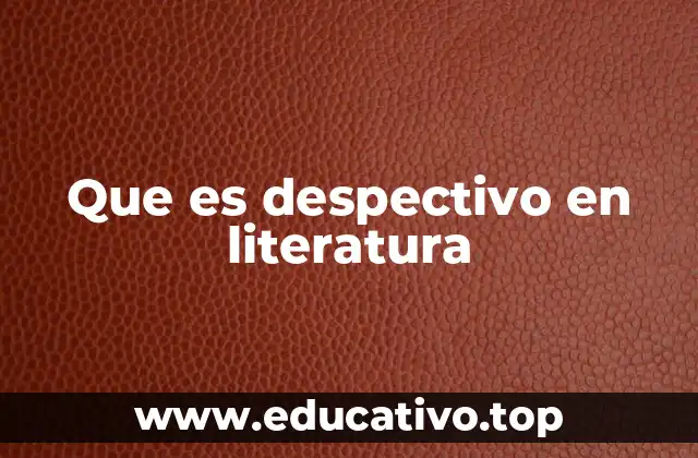 Que es despectivo en literatura