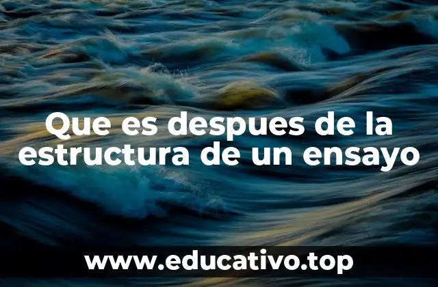Que es despues de la estructura de un ensayo