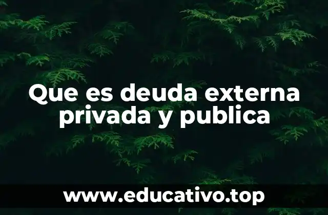 Que es deuda externa privada y publica
