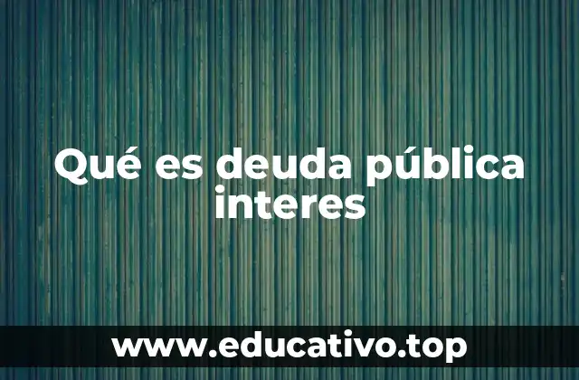 Qué es deuda pública interes