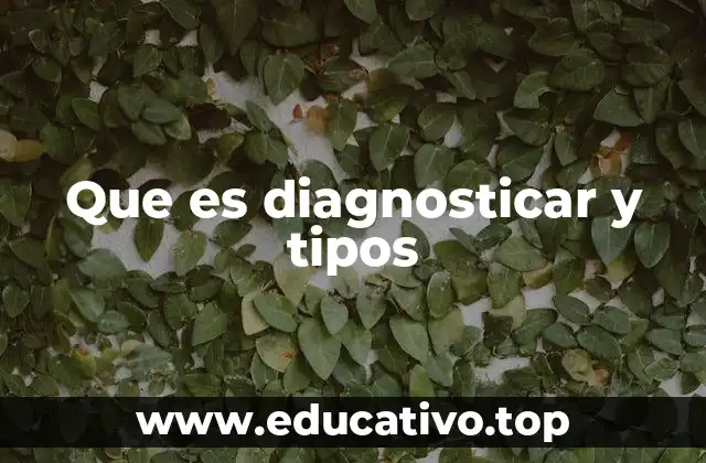 Que es diagnosticar y tipos