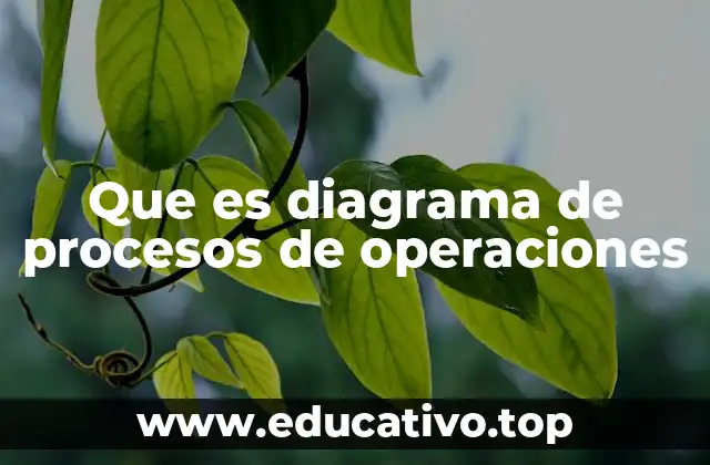 Que es diagrama de procesos de operaciones