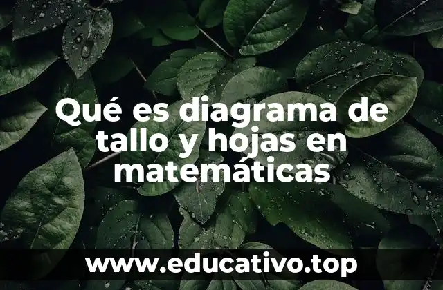 Qué es diagrama de tallo y hojas en matemáticas