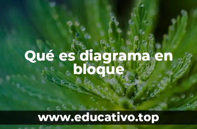 Qué es diagrama en bloque