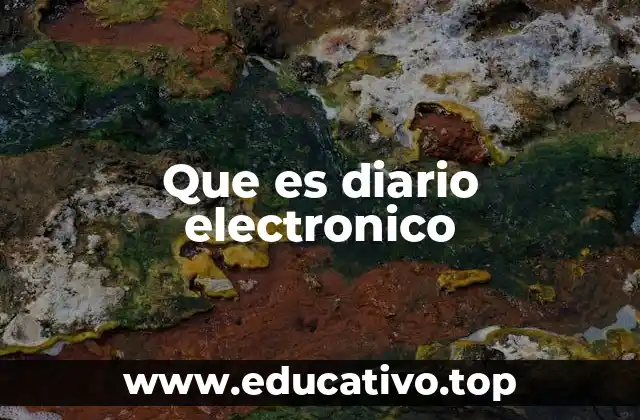 Que es diario electronico