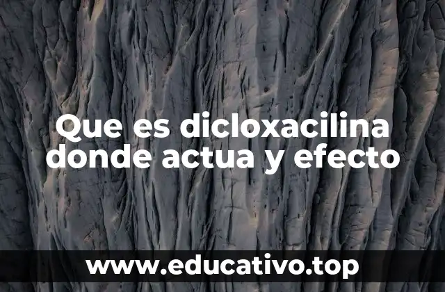 Que es dicloxacilina donde actua y efecto
