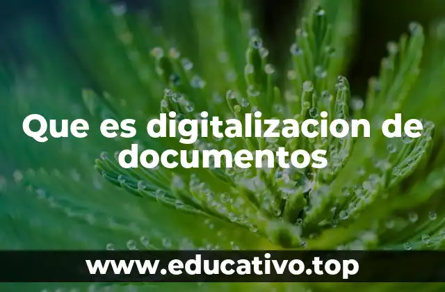 Que es digitalizacion de documentos