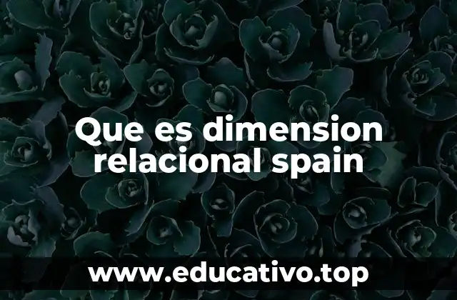Que es dimension relacional spain