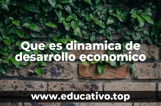 Que es dinamica de desarrollo economico