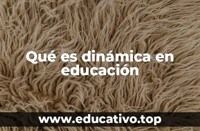 Qué es dinámica en educación
