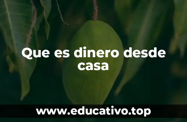 Que es dinero desde casa