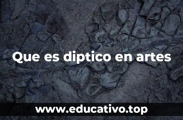 Que es diptico en artes