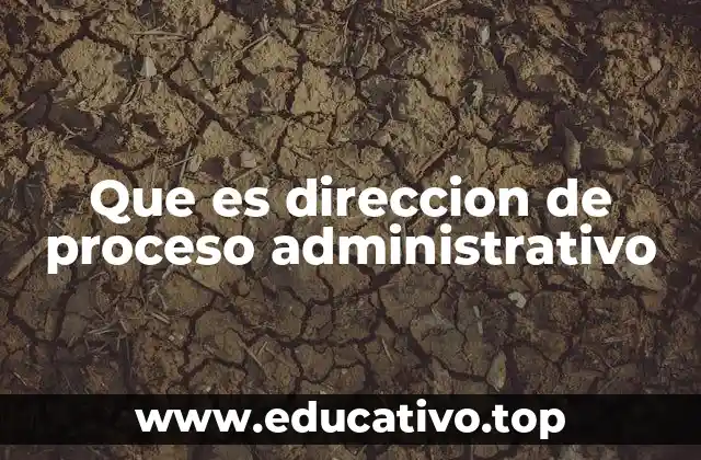 Que es direccion de proceso administrativo
