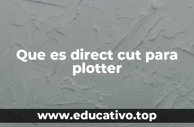 Que es direct cut para plotter