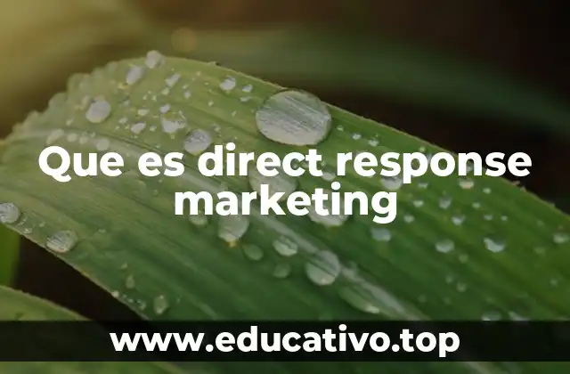 Que es direct response marketing