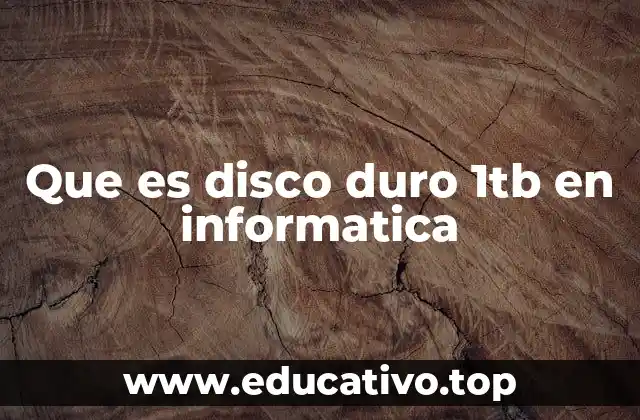 Que es disco duro 1tb en informatica
