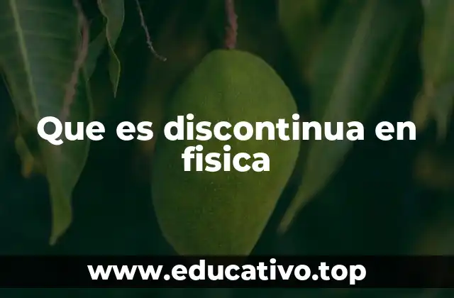 Discontinuidad en contextos físicos no cuánticos