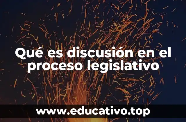 Qué es discusión en el proceso legislativo