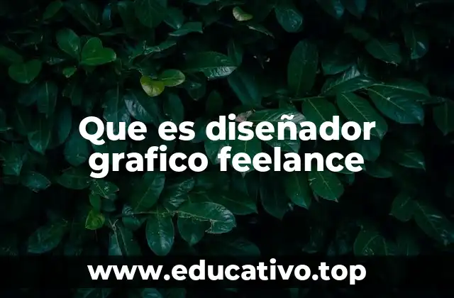 Que es diseñador grafico feelance
