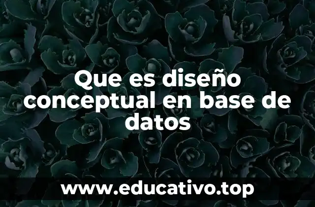 Que es diseño conceptual en base de datos
