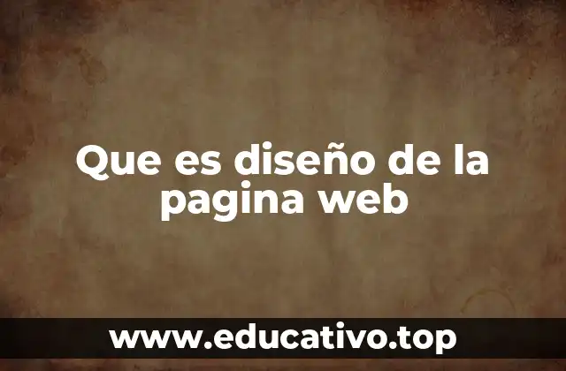 Que es diseño de la pagina web