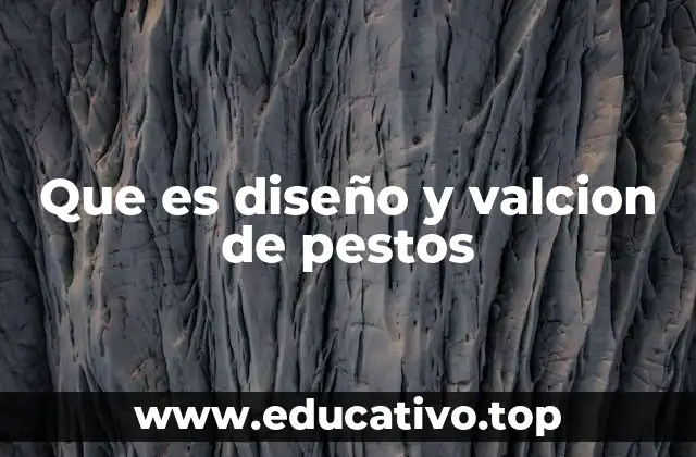 Que es diseño y valcion de pestos