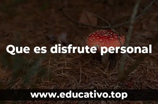 Que es disfrute personal