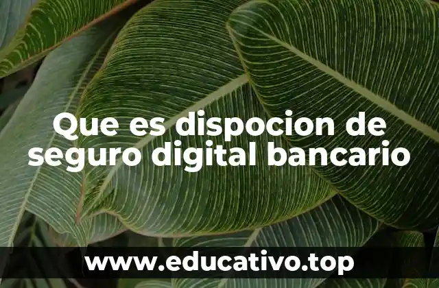 Que es dispocion de seguro digital bancario