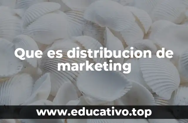 Que es distribucion de marketing