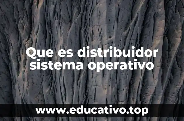 Que es distribuidor sistema operativo