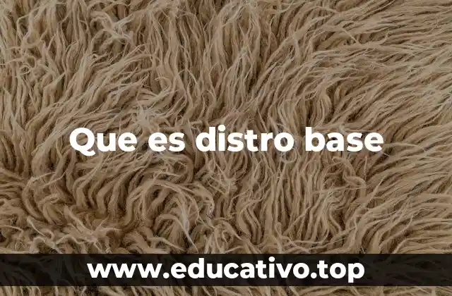Que es distro base